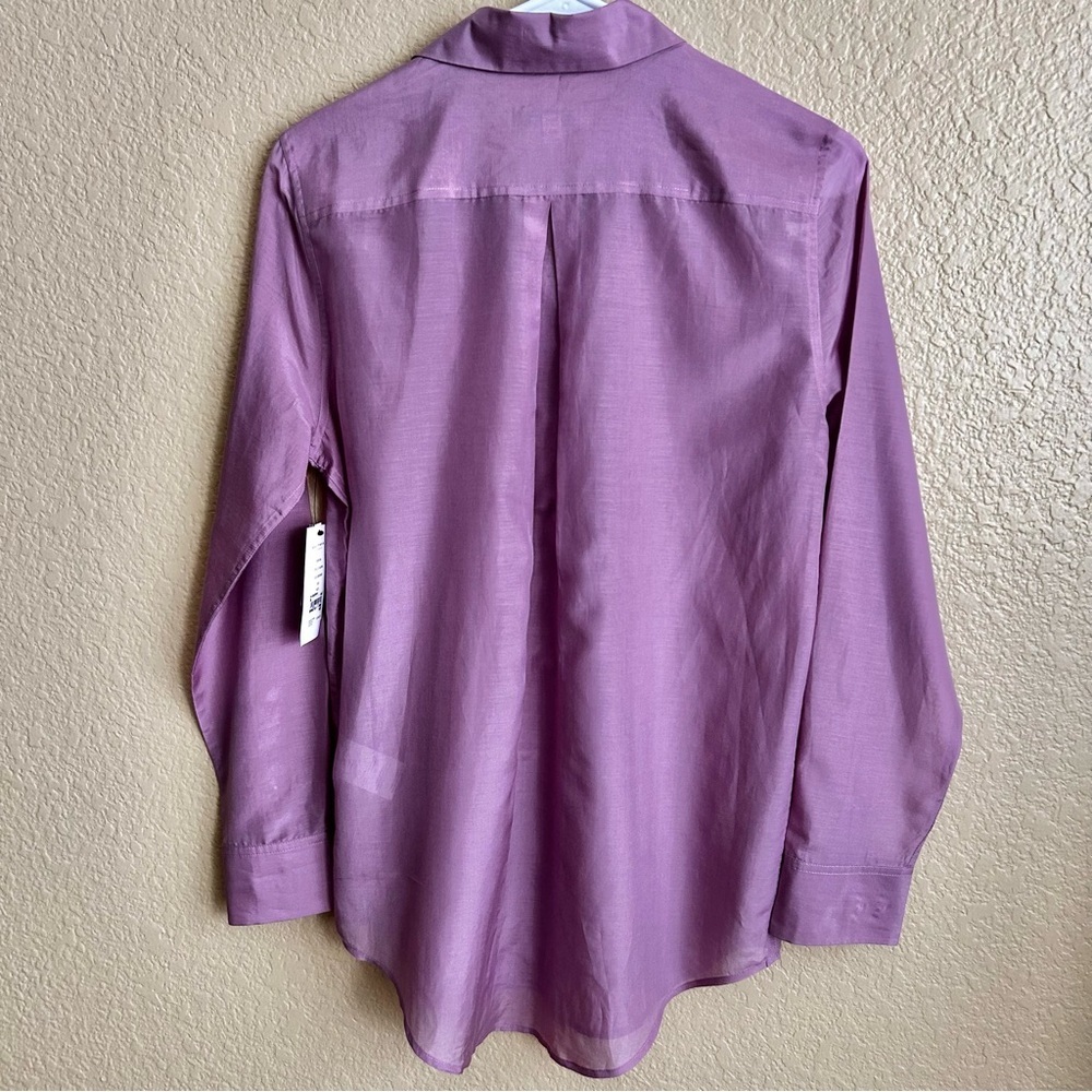 Equipment Cotton Silk Blend Long Sleeve Button Down Blouse - Picture 2 of 8